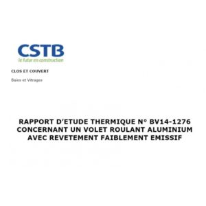 Etude thermique - Lame 43 basse émissivité