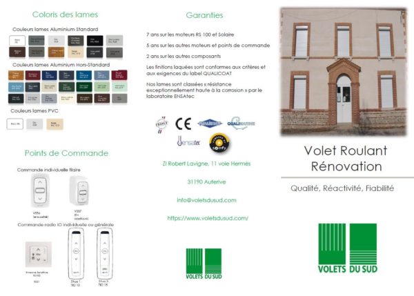 Brochure - Volet rénovation