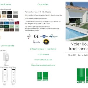 Brochure - Volet Traditionnel