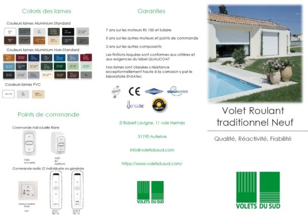 Brochure - Volet Traditionnel